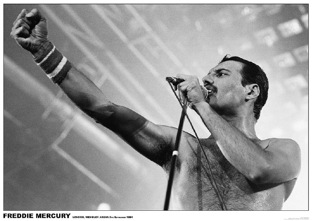 EMP "Freddie Mercury - Wembley Arena, London 1984" Poster multicolor von Queen Riesige Ersparnisse