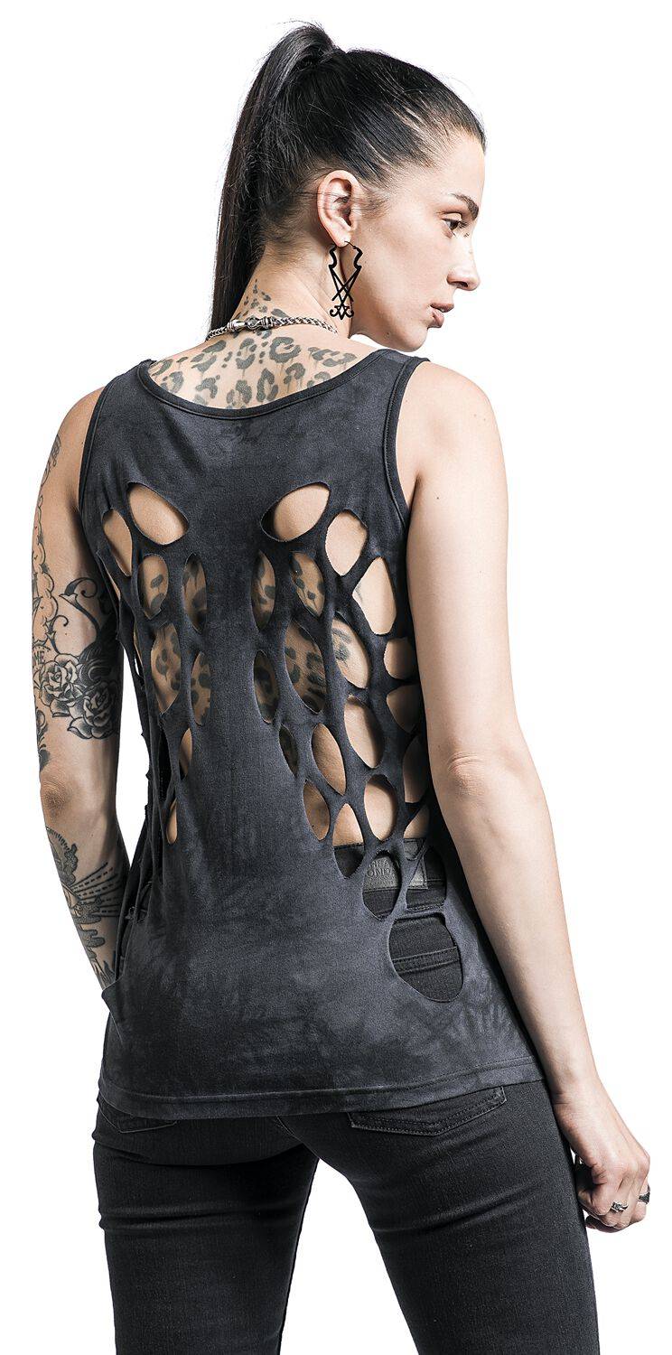 EMP Top grau von Rock Rebel by EMP Bis zu 65% Rabatt