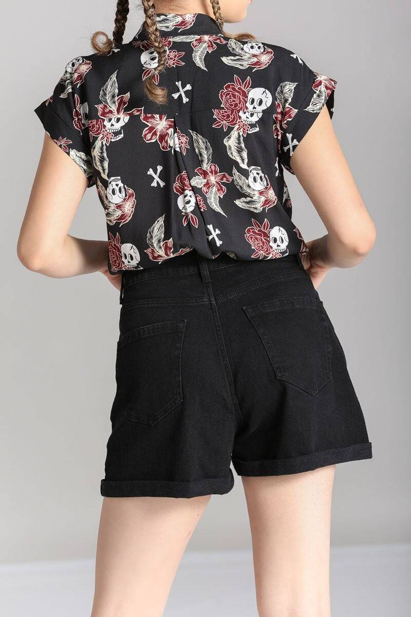 EMP "Ariana Shorts" Short schwarz von Hell Bunny Super Rabatt
