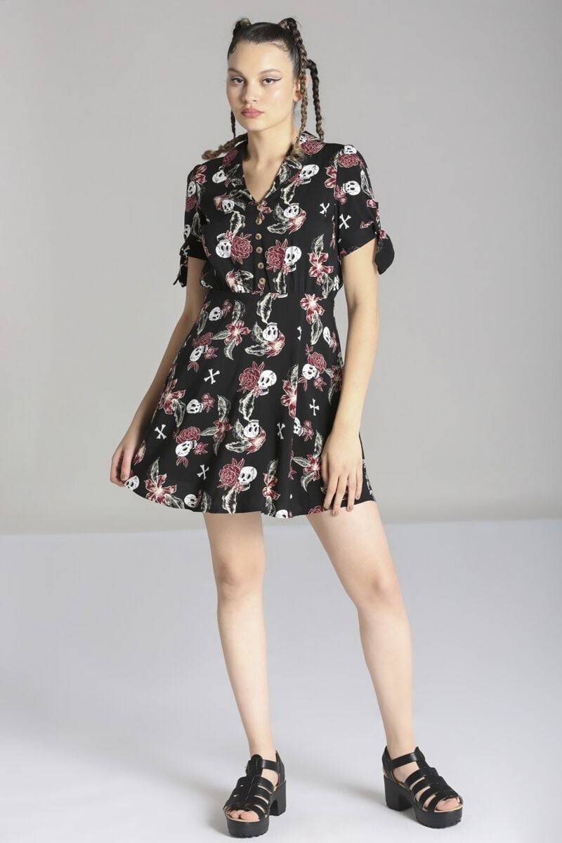 EMP "Alani Mini Dress" Kurzes Kleid multicolor von Hell Bunny Begrenzt auf 3 Tage
