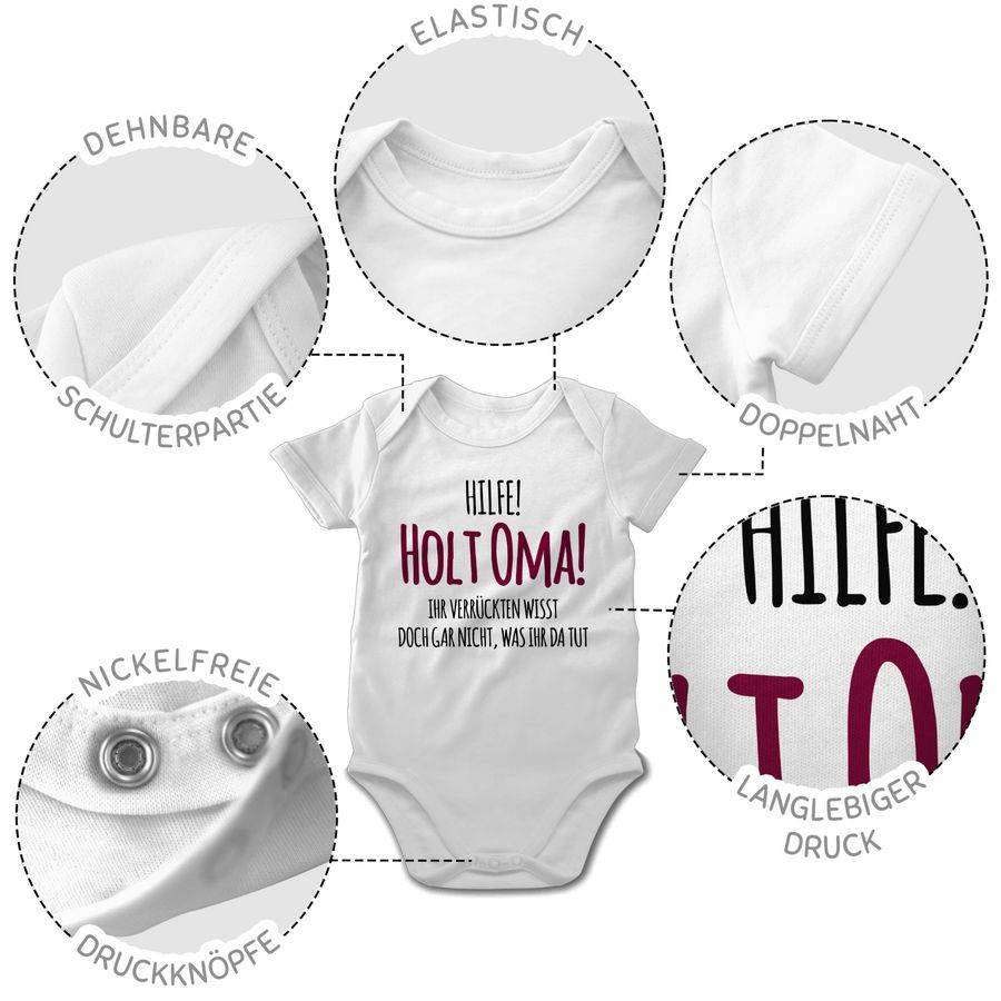 Shirtracer Hilfe Holt Oma - Geschenk Geburt Omi Shirts & Mehr Shirtracer Blitzangebot