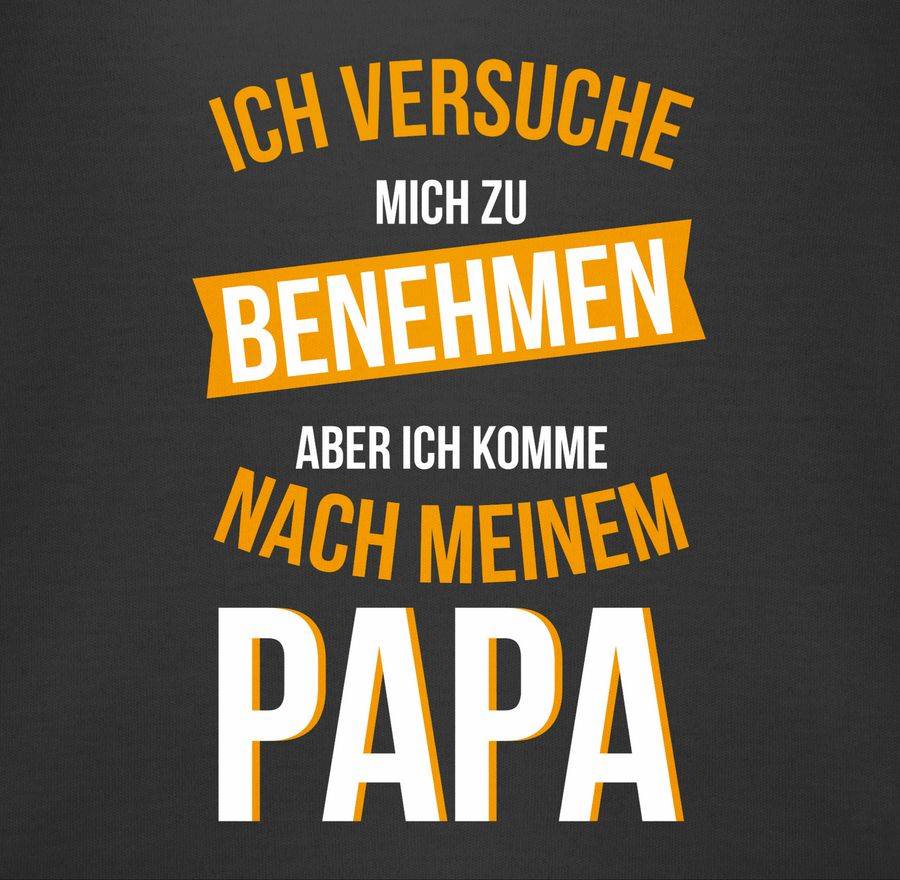 Shirtracer Ich versuche mich zu benehmen Papa orange: T-Shirt Rucksack Shirtracer Zeitbegrenzte Promotion