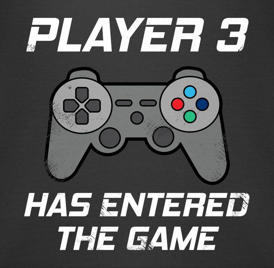 Shirtracer Player 3 has entered the game Controller grau: T-Shirt Rucksack Shirtracer Bis zu 60% Rabatt