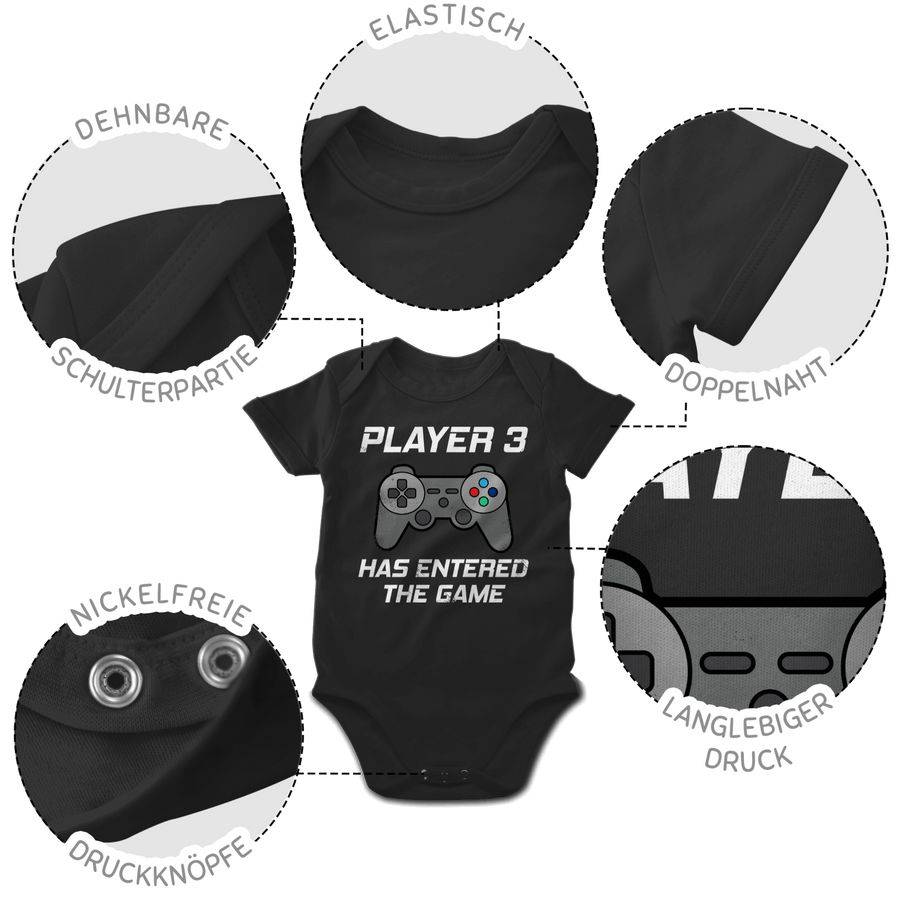 Shirtracer Player 3 has entered the game Controller grau: T-Shirt Rucksack Shirtracer Bis zu 60% Rabatt