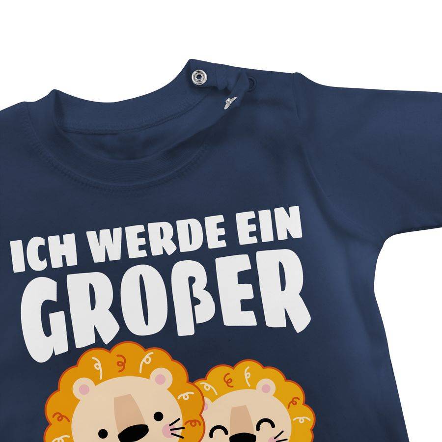 Shirtracer Ich werde ein großer Bruder mit Löwen - weiß: Tshirt Turnbeutel Shirtracer Nur für heute