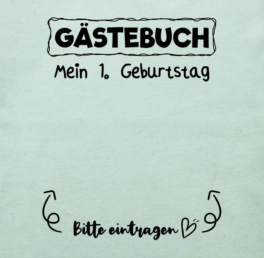 Shirtracer Gästebuch Mein erster Geburtstag schwarz Shirts & Mehr Shirtracer Discount Store für neue Produkte