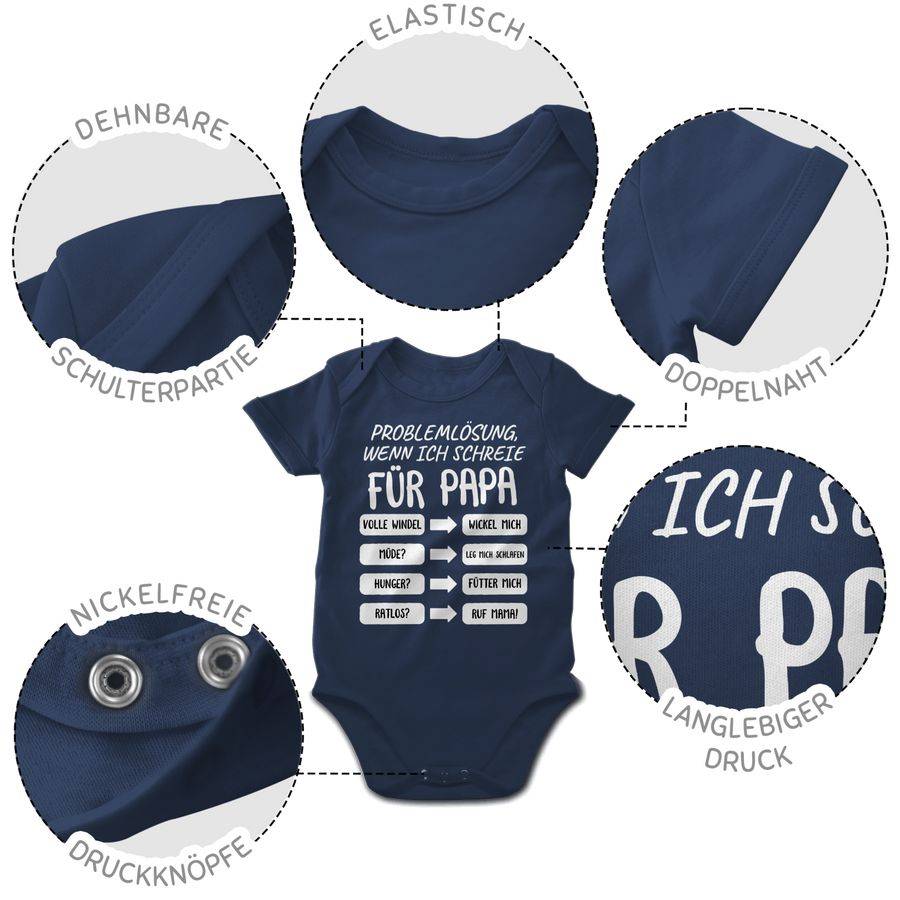 Shirtracer Problemlösung wenn ich schreie für Papa weiß Shirts & Mehr Shirtracer Black Friday Preise