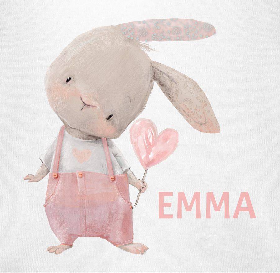 Shirtracer Mädchen Hase Rabbit Häschen Langohr Süße Hasen: T-Shirt Rucksack Shirtracer zollfrei