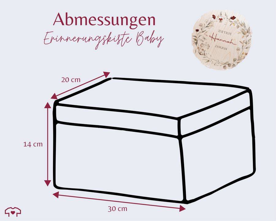 Shirtracer Taufe Erinnerungsbox aus Holz für Kinder und Babys Erinnerungen Taufe Perfek Shirtracer Rabatte dieses Monats