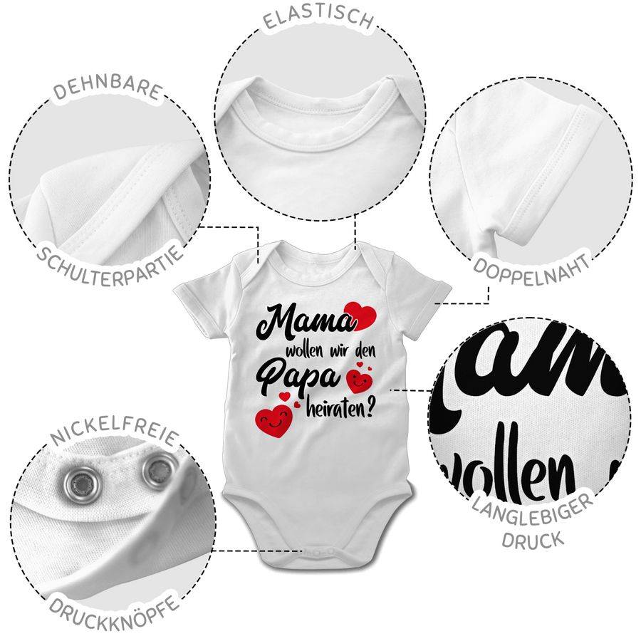 Shirtracer Mama wollen wir Papa heiraten Herzen Shirts & Mehr Shirtracer Exklusivangebot