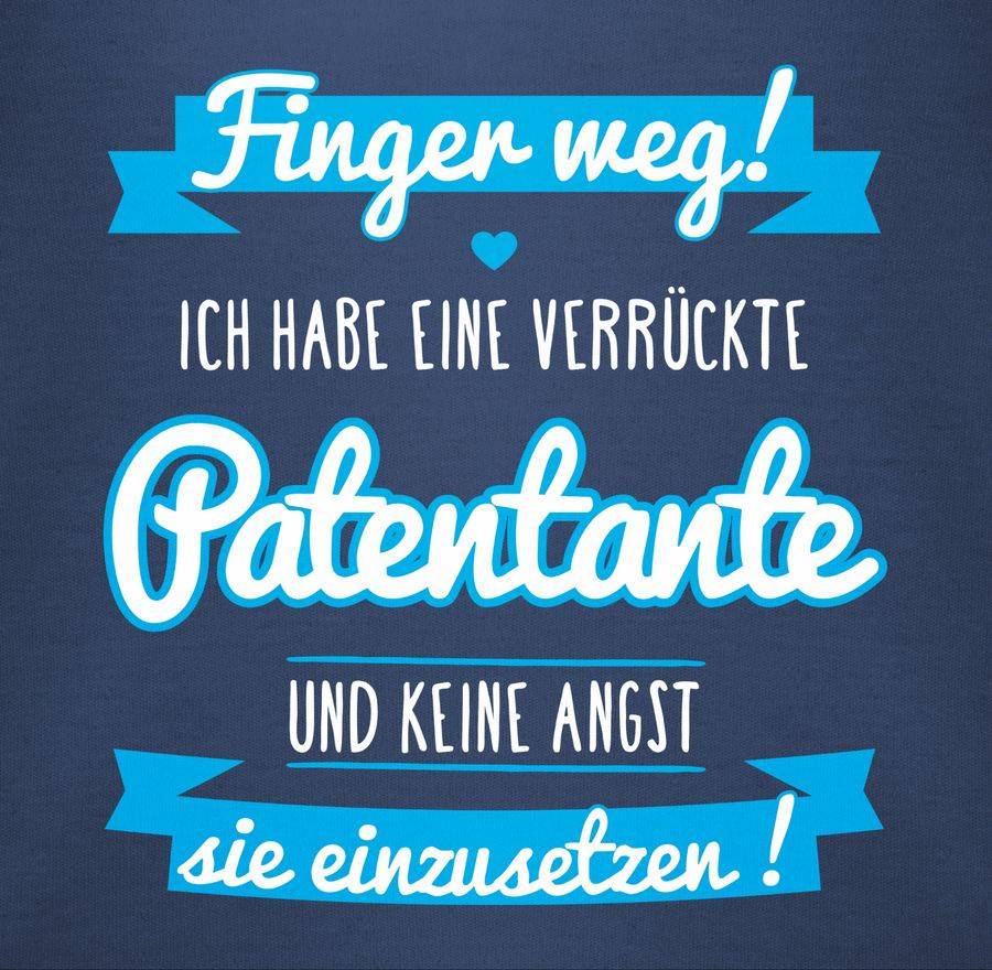 Shirtracer Ich habe eine verrückte Patentante blau: T-Shirt Turnbeutel Shirtracer Preisnachlass