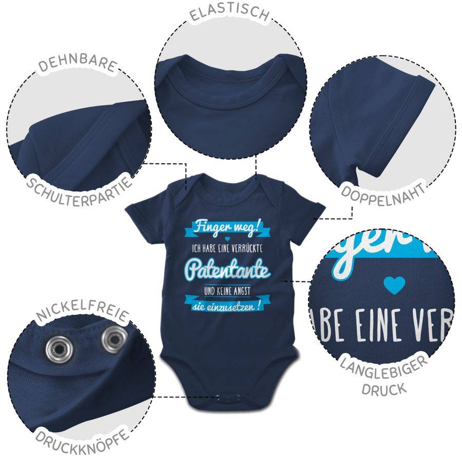 Shirtracer Ich habe eine verrückte Patentante blau: T-Shirt Turnbeutel Shirtracer Preisnachlass