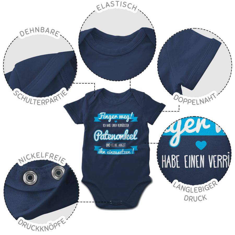 Shirtracer Ich habe einen verrückten Patenonkel blau Shirts & Mehr Shirtracer Valentinstagsangebot