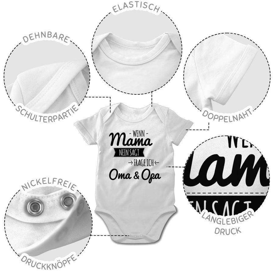 Shirtracer Wenn Mama nein sagt frag ich Oma und Opa Shirts & Mehr Shirtracer Große Rabatte
