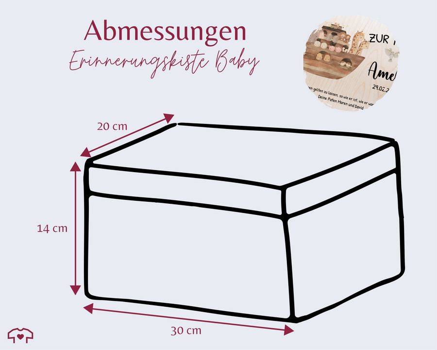 Shirtracer Zur Taufe mit Spruch Arche Noah Erinnerungskiste Taufe Shirtracer Saisonale Angebote