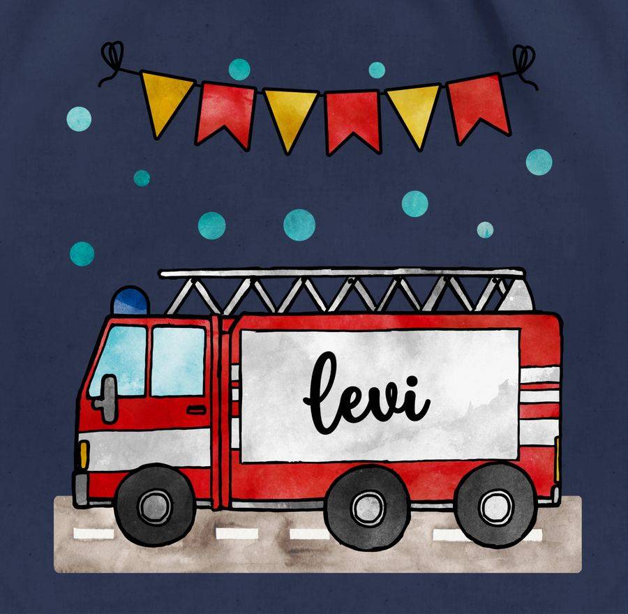 Shirtracer Feuerwehrauto - Geschenk: Tshirt Turnbeutel Shirtracer Letzte 3 Tage