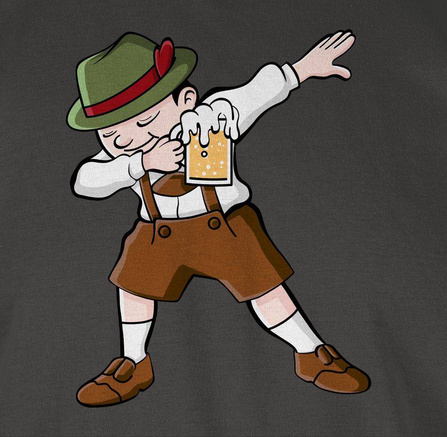 Shirtracer Dabbing Character in Lederhosen: Tshirt Rucksack Shirtracer Nur für heute