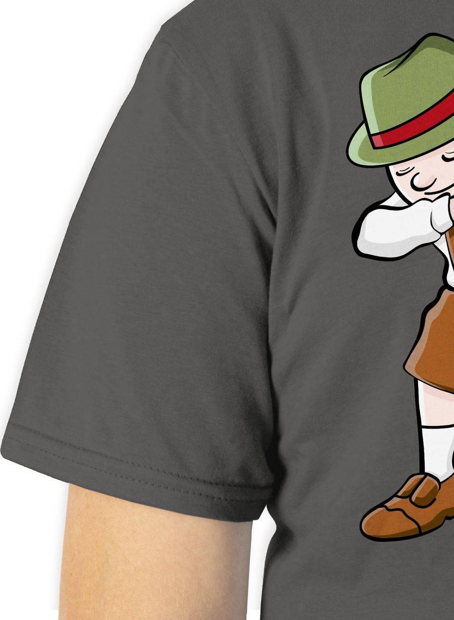 Shirtracer Dabbing Character in Lederhosen: Tshirt Rucksack Shirtracer Nur für heute