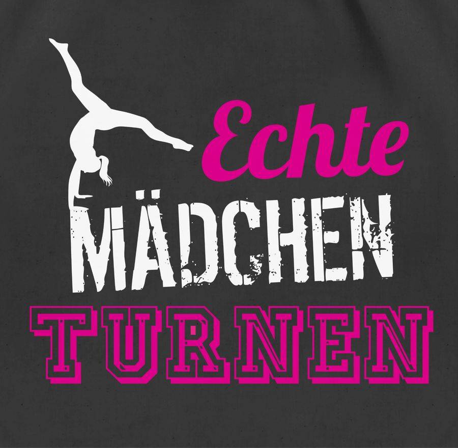 Shirtracer Echte Mädchen turnen: T-Shirt Rucksack Shirtracer Black Friday Preise