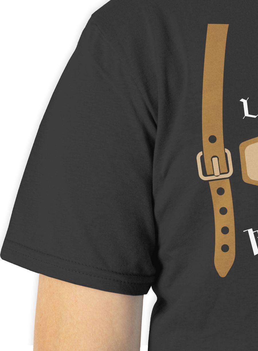 Shirtracer Meine Lederhose ist in der Wäsche Edelweiß: Tshirt Rucksack Shirtracer Schlussverkauf