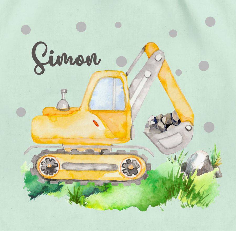 Shirtracer Bagger Baggerfahrer Geschenk: T-Shirt Turnbeutel Shirtracer Meist gekauft