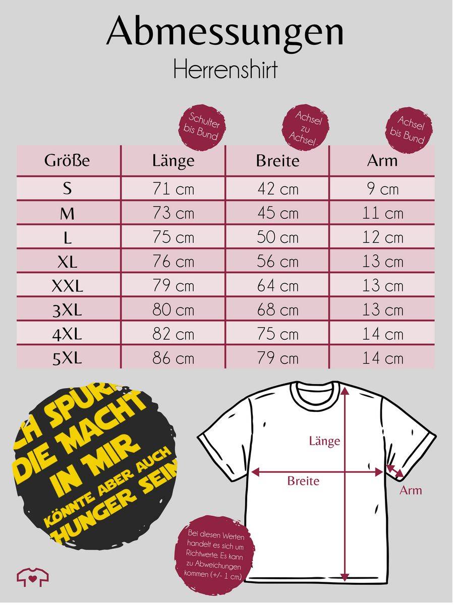 Shirtracer Ich spüre die Macht in mir Könnte aber auch Hunger sein: Tshirt Gym Bag Shirtracer Exklusivangebot