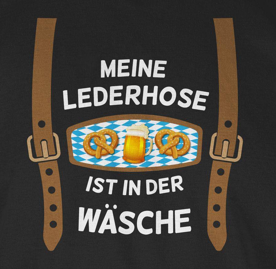 Shirtracer Meine Lederhose ist in der Wäsche Brezeln Shirts & Mehr Shirtracer Saisonschlussverkauf