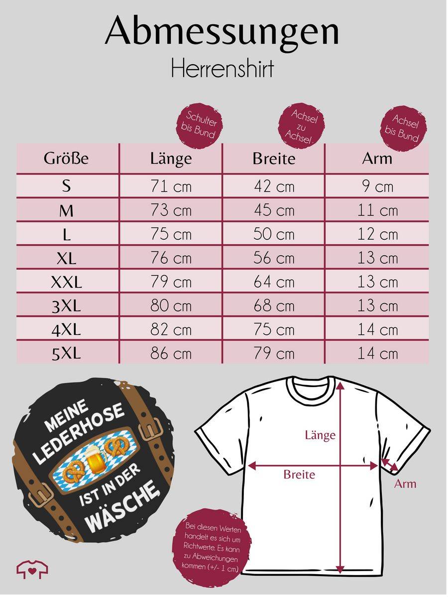 Shirtracer Meine Lederhose ist in der Wäsche Brezeln Shirts & Mehr Shirtracer Saisonschlussverkauf