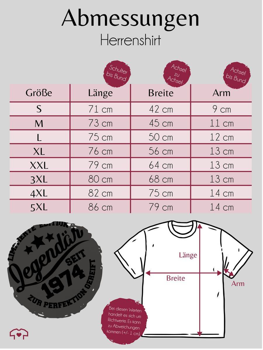 Shirtracer Legendär seit 1974 Shirts & Mehr Shirtracer Valentinstagsangebot