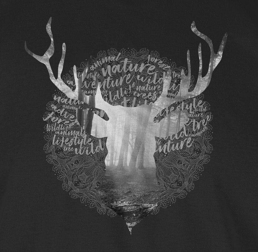 Shirtracer Hirsch Grau: Tshirt Rucksack Shirtracer Kauf eins, bekomm eins gratis