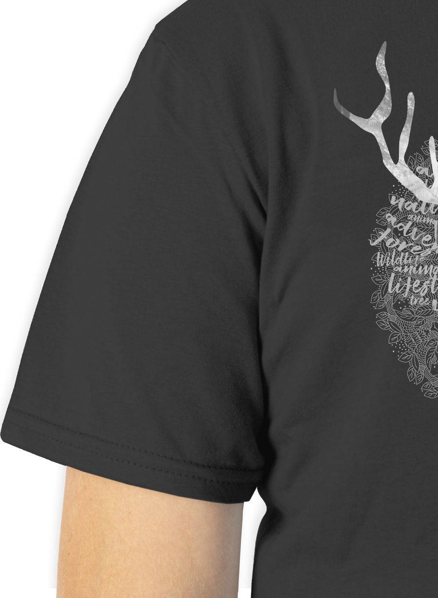 Shirtracer Hirsch Grau: Tshirt Rucksack Shirtracer Kauf eins, bekomm eins gratis
