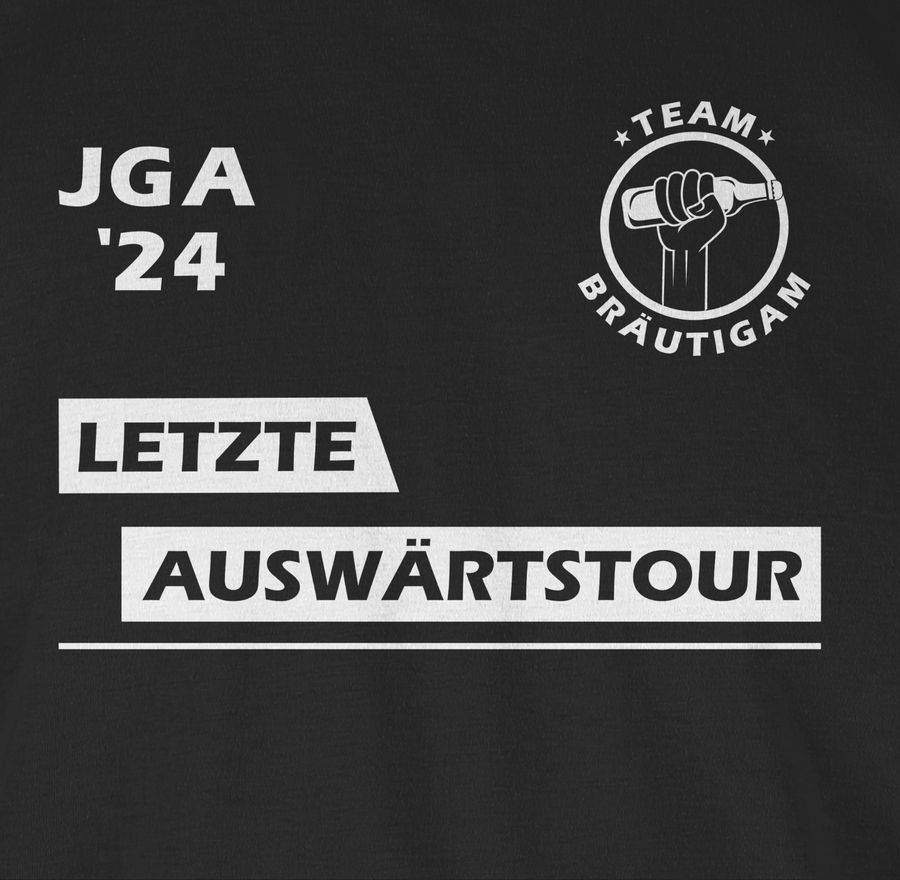 Shirtracer Letzte Auswärtstour Team Bräutigam: T-Shirt Turnbeutel Shirtracer Tiefpreis