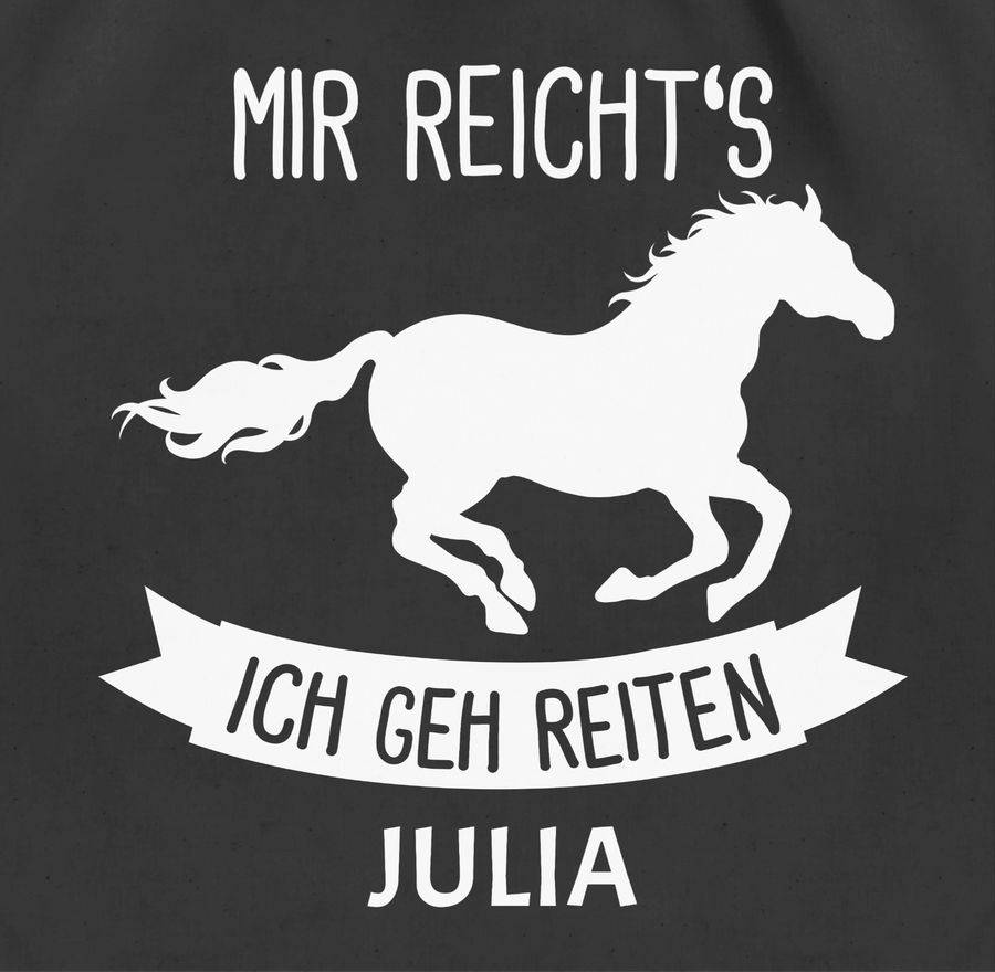 Shirtracer Mir reichts ich geh reiten: T-Shirt Turnbeutel Shirtracer Begrenzte Freigabe