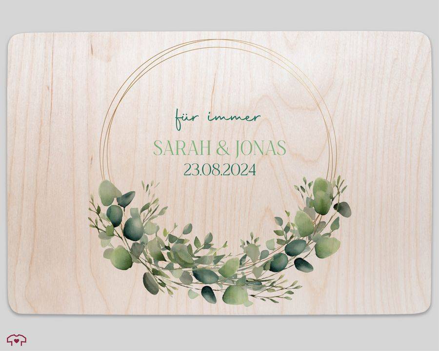 Shirtracer Für immer Eukalyptus mit Name und Datum Erinnerungsbox Hochzeit Aufbewahrungsb Shirtracer Zeitbegrenzte Promotion