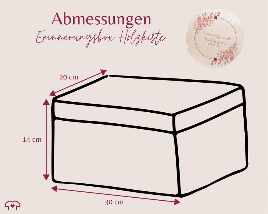 Shirtracer Unsere Hochzeit Erinnerungsbox Hochzeitskiste Erinnerungen Shirtracer Auslauf
