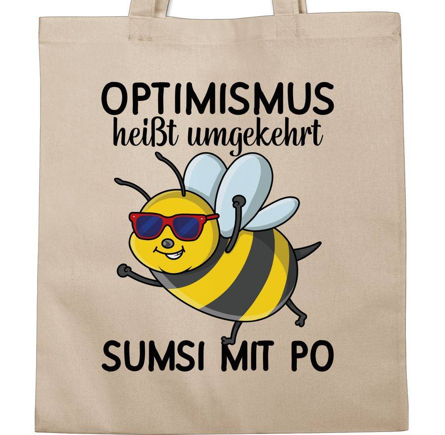 Shirtracer Optimismus heißt umgekehrt Sumsi mit Po - schwarz Shirts & Mehr Shirtracer Fabrik Onlineshop