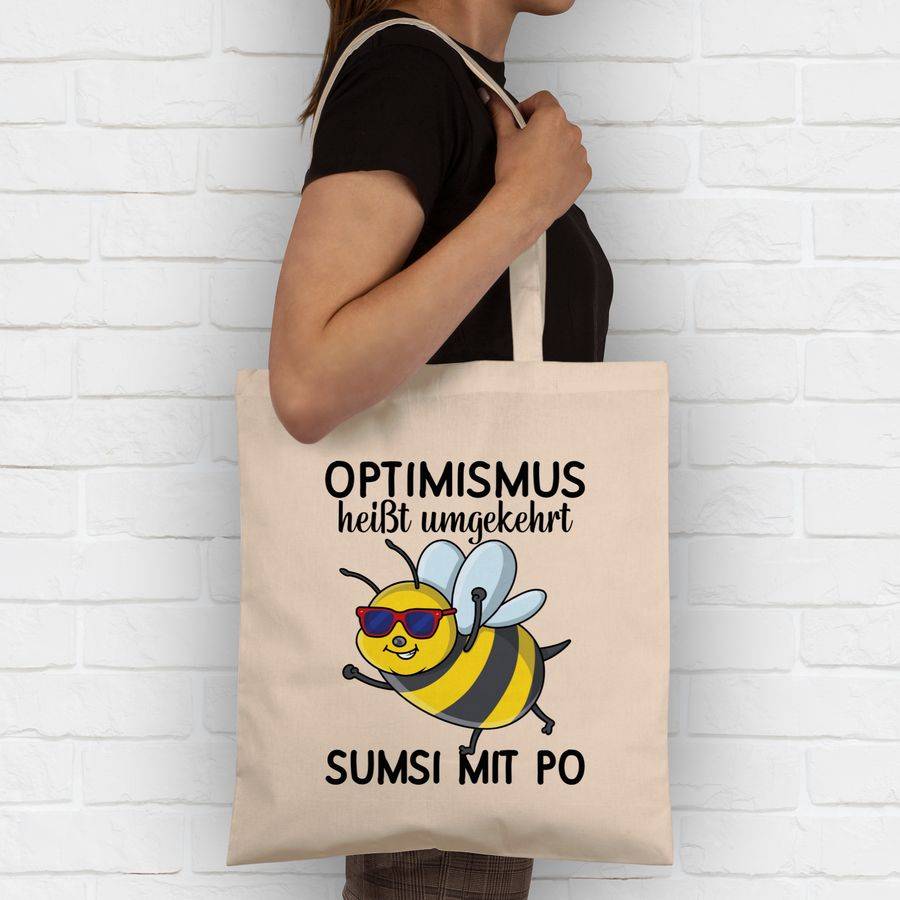 Shirtracer Optimismus heißt umgekehrt Sumsi mit Po - schwarz Shirts & Mehr Shirtracer Fabrik Onlineshop