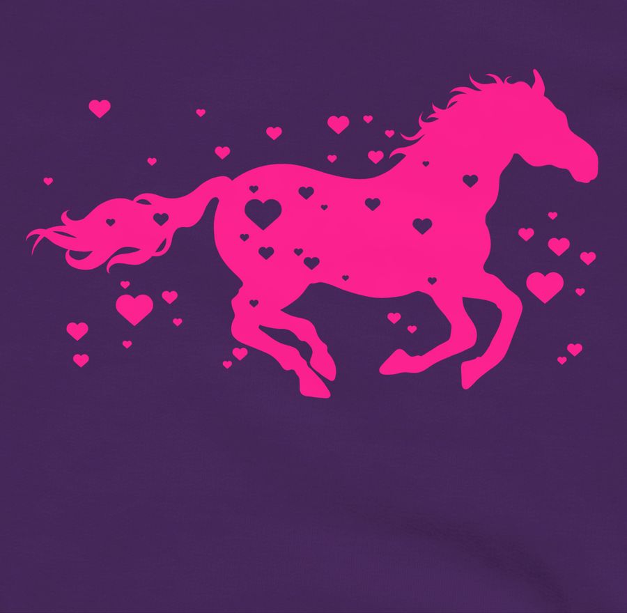 Shirtracer Pferd mit Herzen - fuchsia: T-Shirt Gym Bag Shirtracer Neueste Mode