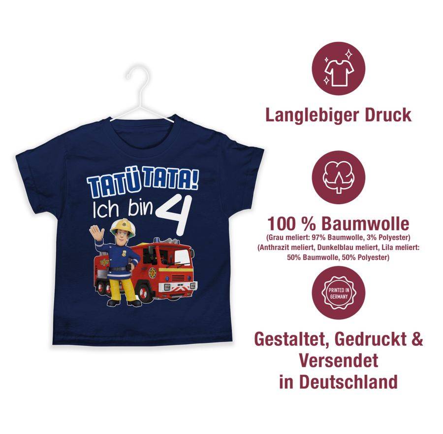 Shirtracer Tatü Tata! Ich bin 4 - blau: Tshirt Gym Bag Shirtracer Tägliche Deals