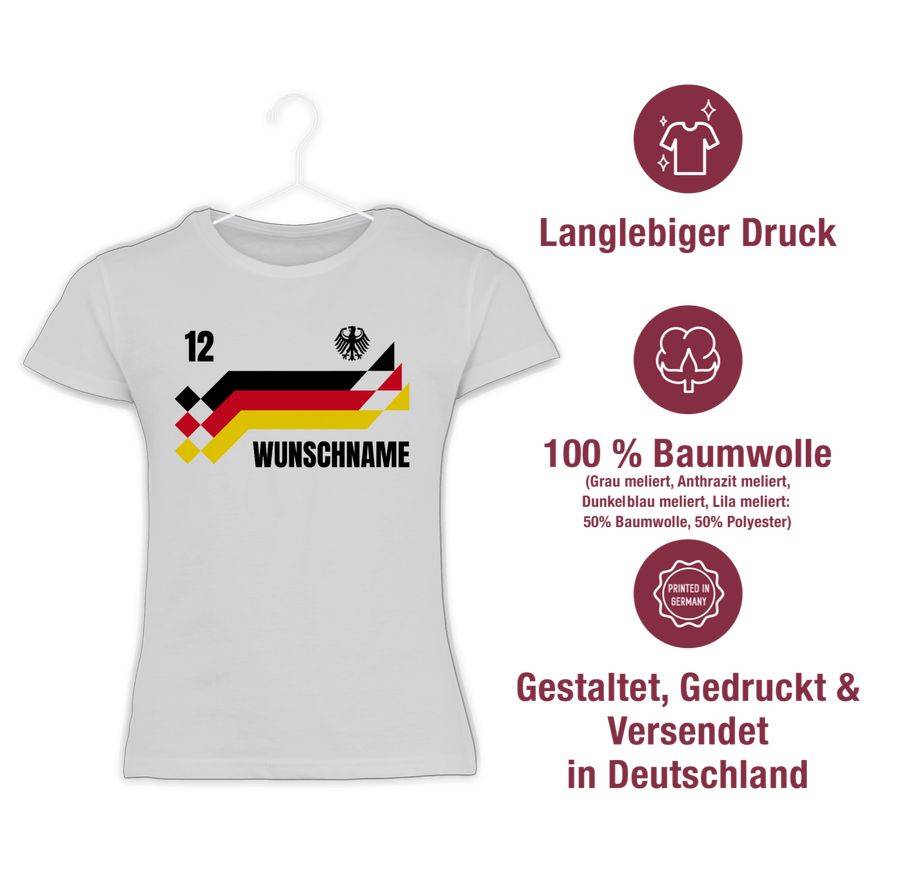 Shirtracer Deutschland Trikot mit Name und Nummer Germany: Tshirt Rucksack Shirtracer Letzte 3 Tage