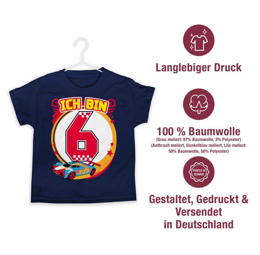 Shirtracer Ich bin 6 - Rennauto Shirts & Mehr Shirtracer Nur für heute