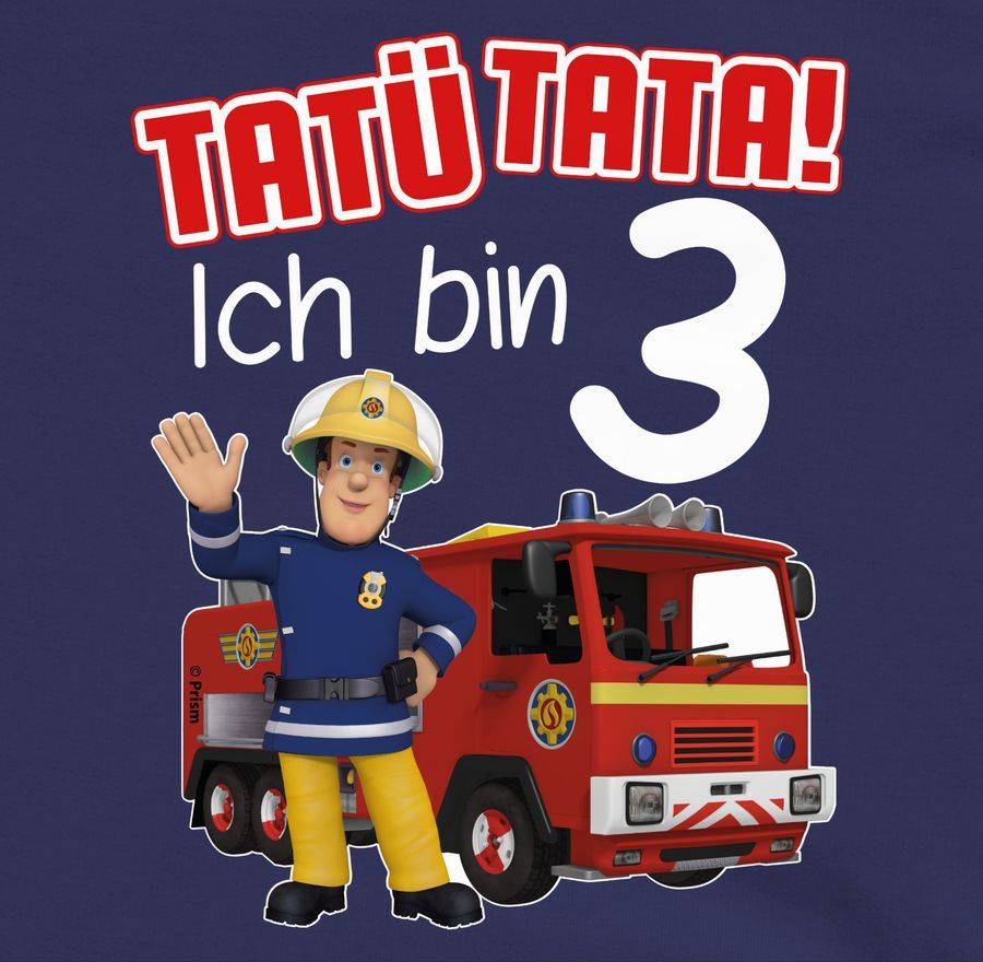 Shirtracer Tatü Tata! Ich bin 3 - rot: Tshirt Turnbeutel Shirtracer Super Rabatt