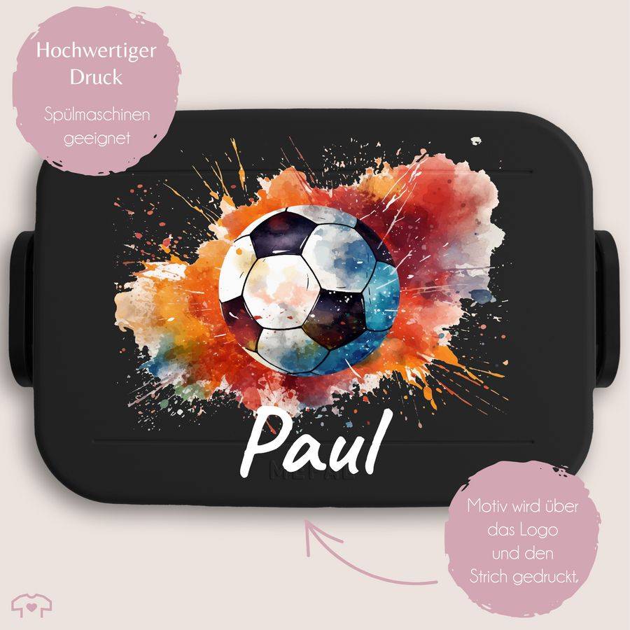 Shirtracer Fußball Brotdose mit Name: T-Shirt Turnbeutel Shirtracer Clearance-Verkauf