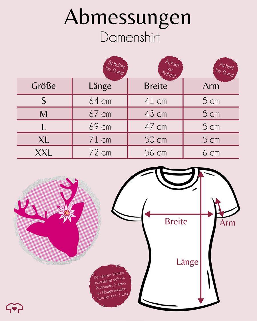 Shirtracer Oktoberfest Hirsch mit Edelweiß - Fuchsia: Tshirt Turnbeutel Shirtracer Speichern exportieren