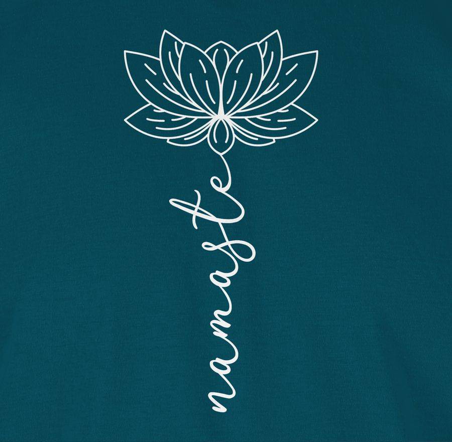 Shirtracer Namaste Lotusblüte weiß: Tshirt Rucksack Shirtracer Black Friday Preise