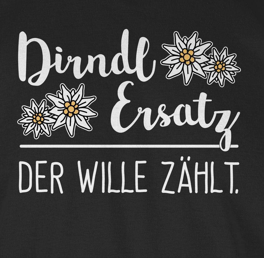 Shirtracer Dirndl Ersatz der Wille zählt - weiß Shirts & Mehr Shirtracer Outlet