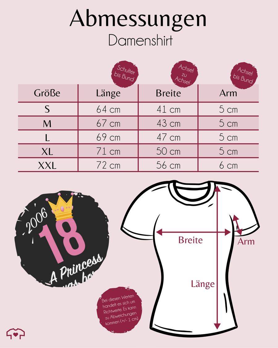 Shirtracer Achtzehnter Geburtstag Mädchen Princess 2006: T-Shirt Turnbeutel Shirtracer Angebote