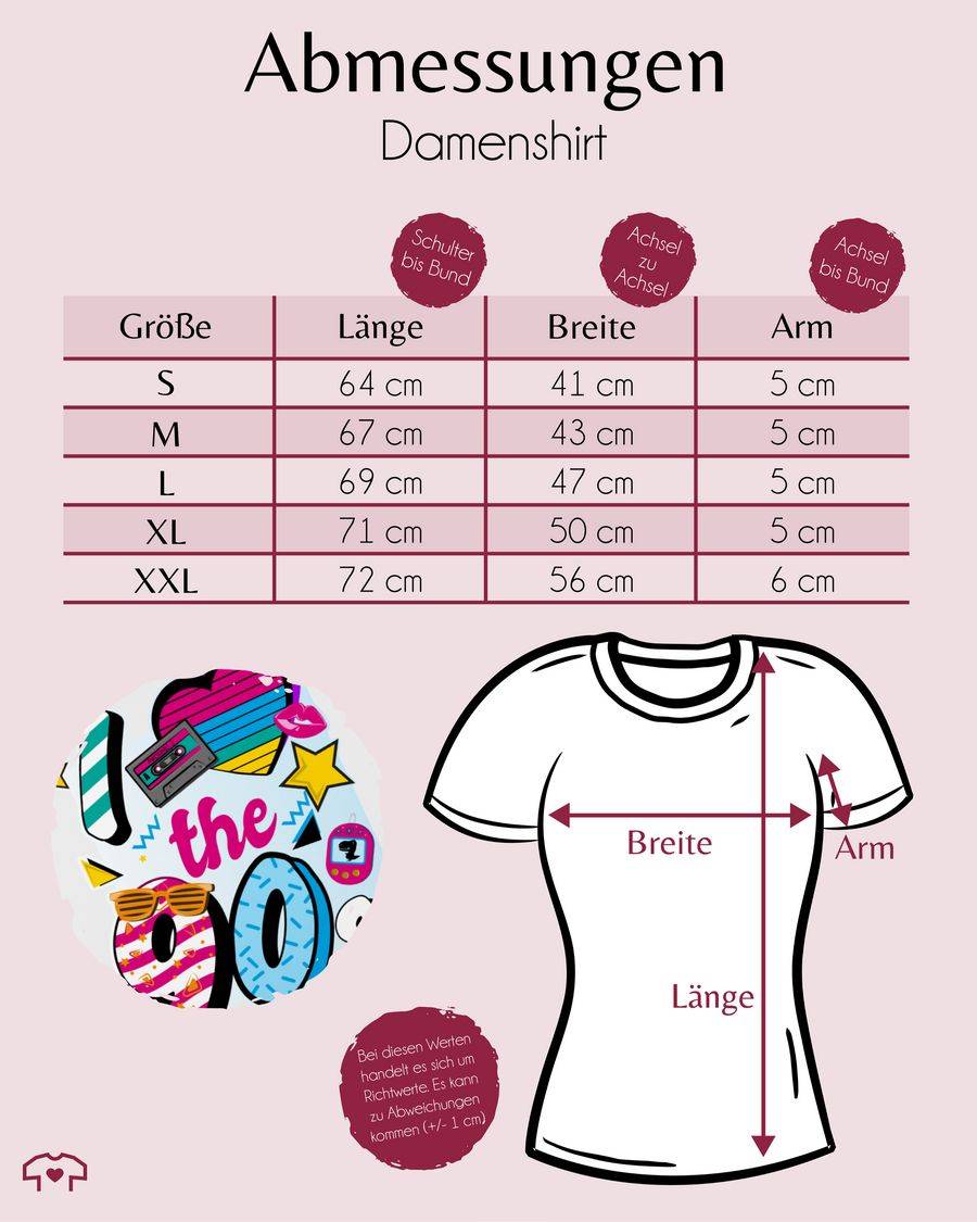 Shirtracer I love the 90s bunt: T-Shirt Turnbeutel Shirtracer Schlussverkauf
