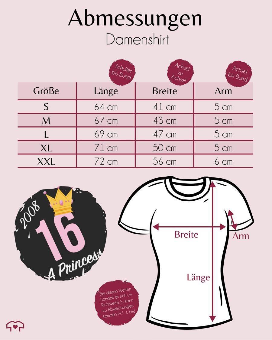 Shirtracer Sechzehnter Mädchen Princess 2008: Tshirt Turnbeutel Shirtracer Großer Ausverkauf