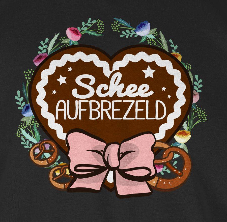 Shirtracer Schee aufbrezeld Lebkuchenherz: T-Shirt Turnbeutel Shirtracer Exklusivangebot